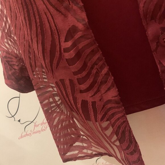 Alfred Dunner. Size 10. Two Piece Set. Sheer Shirt with Attached Tank Cami. B50 - Picture 4 of 5